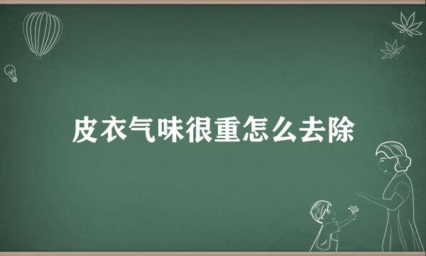 皮衣气味很重怎么去除