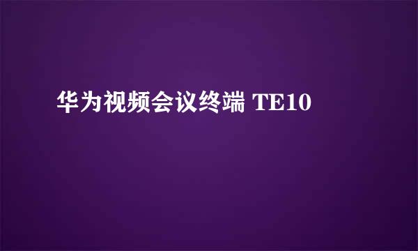 华为视频会议终端 TE10