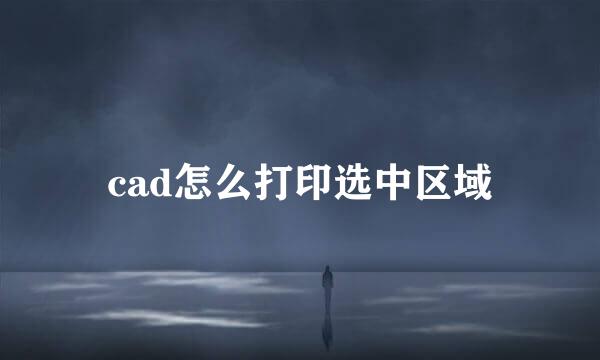 cad怎么打印选中区域