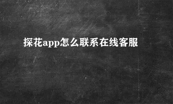 探花app怎么联系在线客服