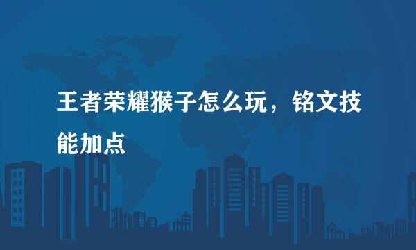 王者荣耀猴子怎么玩，铭文技能加点
