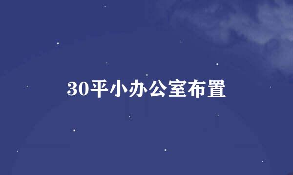 30平小办公室布置