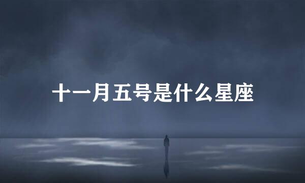 十一月五号是什么星座