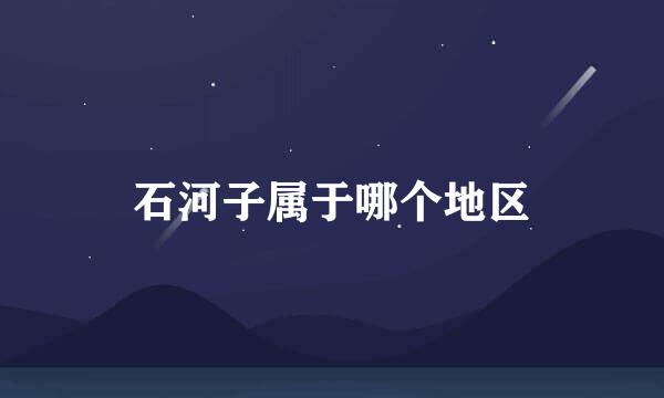 石河子属于哪个地区