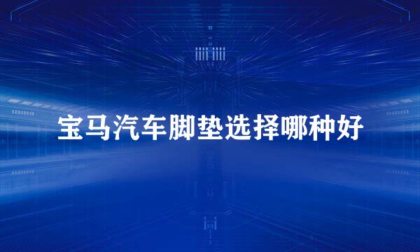 宝马汽车脚垫选择哪种好