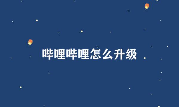 哔哩哔哩怎么升级