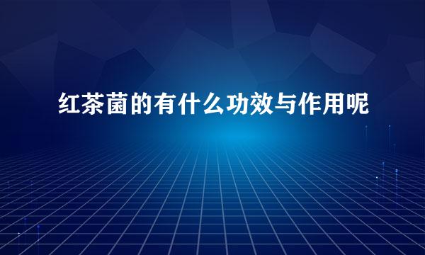 红茶菌的有什么功效与作用呢