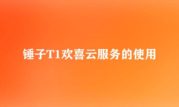锤子T1欢喜云服务的使用