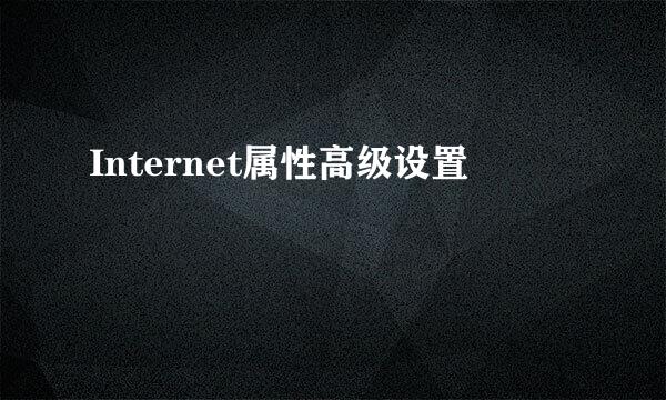 Internet属性高级设置