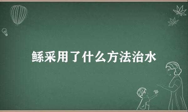 鲧采用了什么方法治水