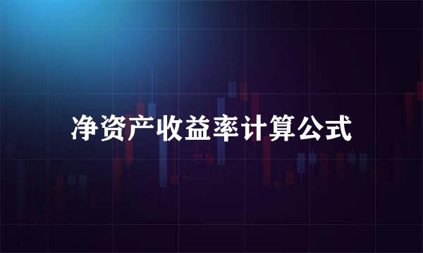 净资产收益率计算公式