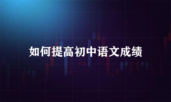 如何提高初中语文成绩