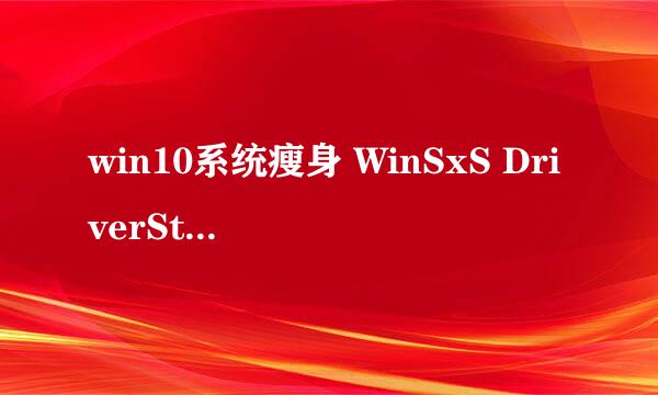 win10系统瘦身 WinSxS DriverStore Windows.old