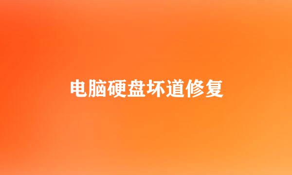 电脑硬盘坏道修复