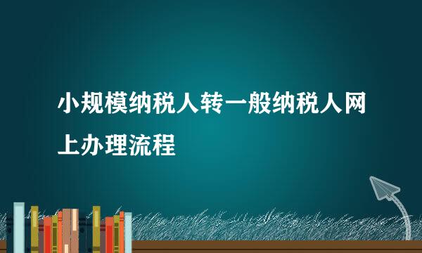 小规模纳税人转一般纳税人网上办理流程