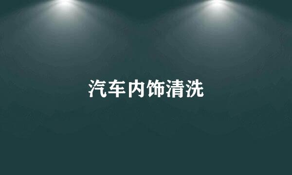 汽车内饰清洗