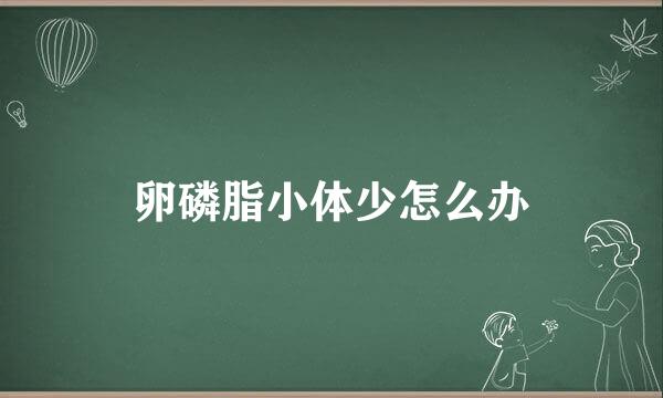 卵磷脂小体少怎么办