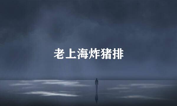 老上海炸猪排