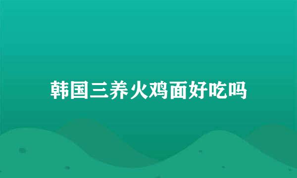 韩国三养火鸡面好吃吗