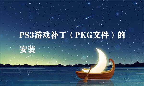 PS3游戏补丁（PKG文件）的安装