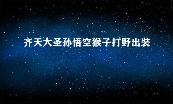 齐天大圣孙悟空猴子打野出装