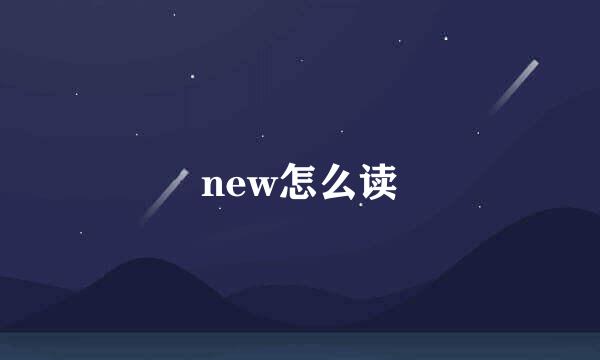 new怎么读