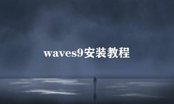 waves9安装教程