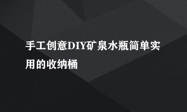 手工创意DIY矿泉水瓶简单实用的收纳桶