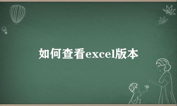 如何查看excel版本
