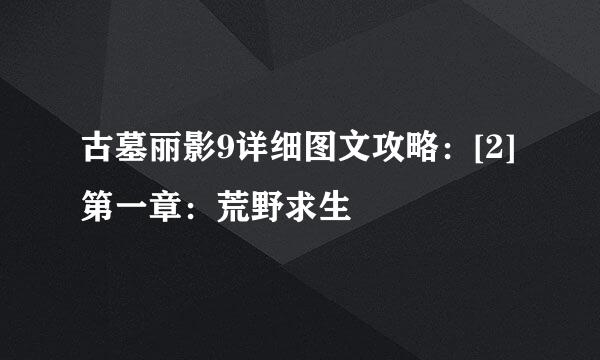 古墓丽影9详细图文攻略：[2]第一章：荒野求生