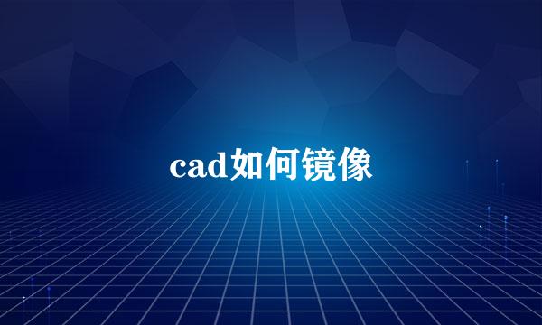 cad如何镜像