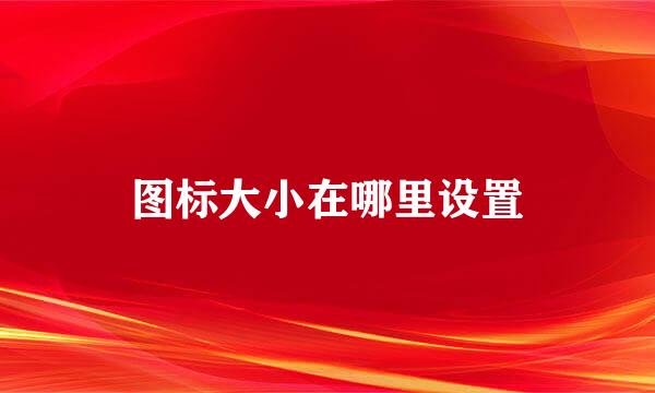 图标大小在哪里设置