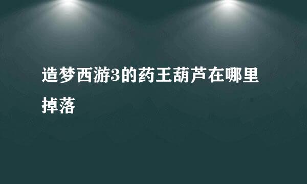 造梦西游3的药王葫芦在哪里掉落