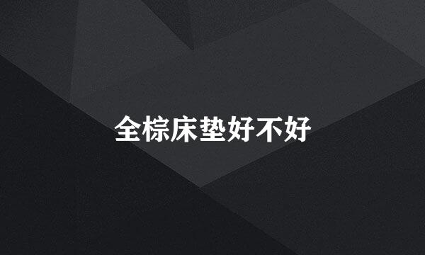 全棕床垫好不好