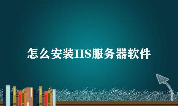 怎么安装IIS服务器软件