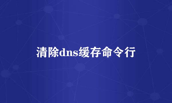 清除dns缓存命令行