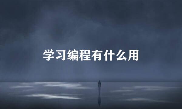 学习编程有什么用