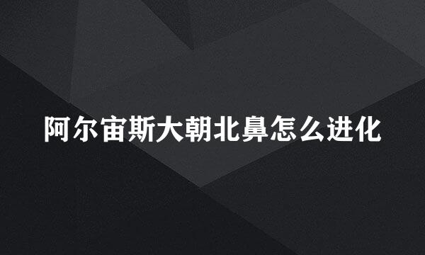 阿尔宙斯大朝北鼻怎么进化
