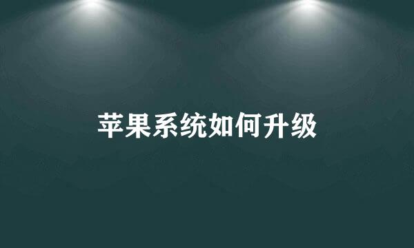 苹果系统如何升级