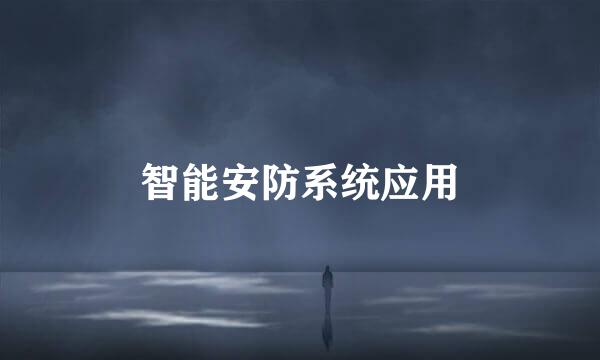 智能安防系统应用