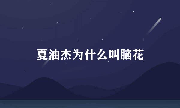夏油杰为什么叫脑花