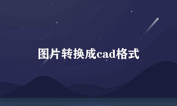 图片转换成cad格式