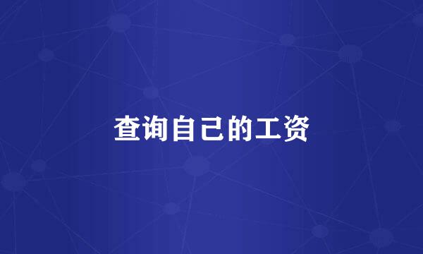 查询自己的工资