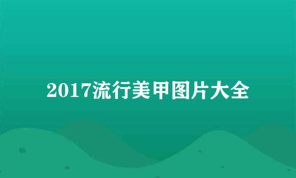 2017流行美甲图片大全