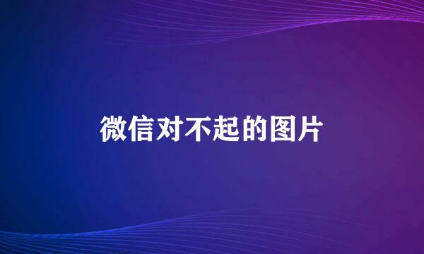 微信对不起的图片