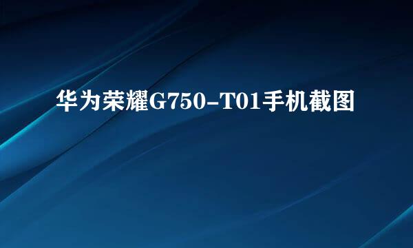 华为荣耀G750-T01手机截图