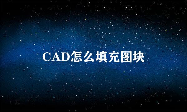 CAD怎么填充图块