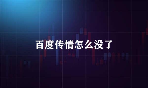 百度传情怎么没了