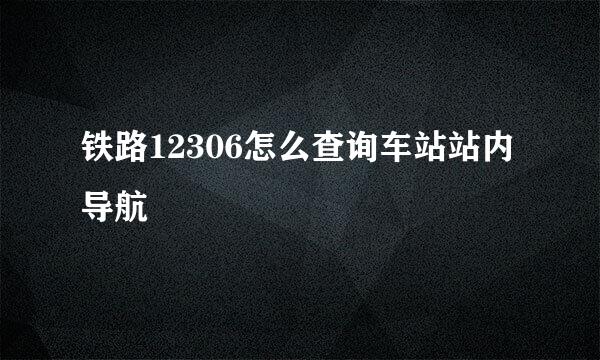 铁路12306怎么查询车站站内导航