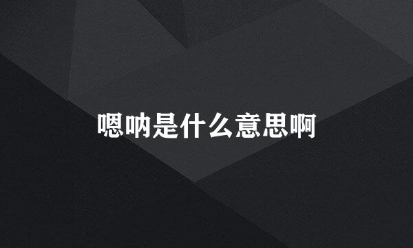 嗯呐是什么意思啊